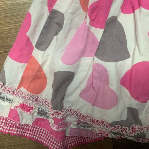 Pink Dress with Hearts and Gingham Pattern - Picture 2 of 7